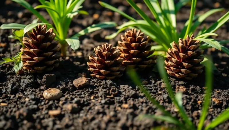 Jardinage écoresponsable : la technique japonaise des pommes de pin pour un arrosage optimal